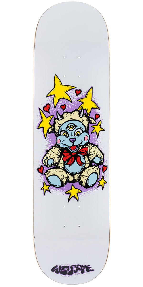 Welcome Lamby On A Evil Twin Skateboard Deck - White/Prism Foil - 8.50