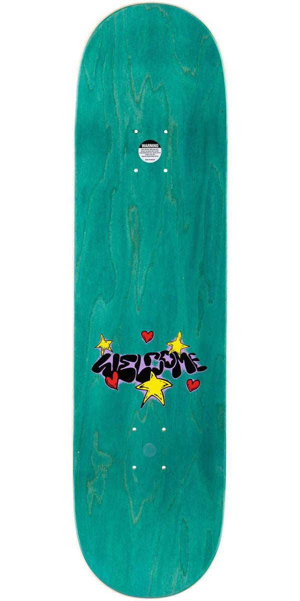 Welcome Lamby On A Evil Twin Skateboard Deck - White/Prism Foil - 8.50