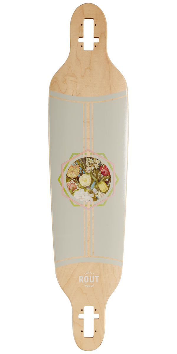 Rout Floral Drop-Thru Longboard Deck image 1