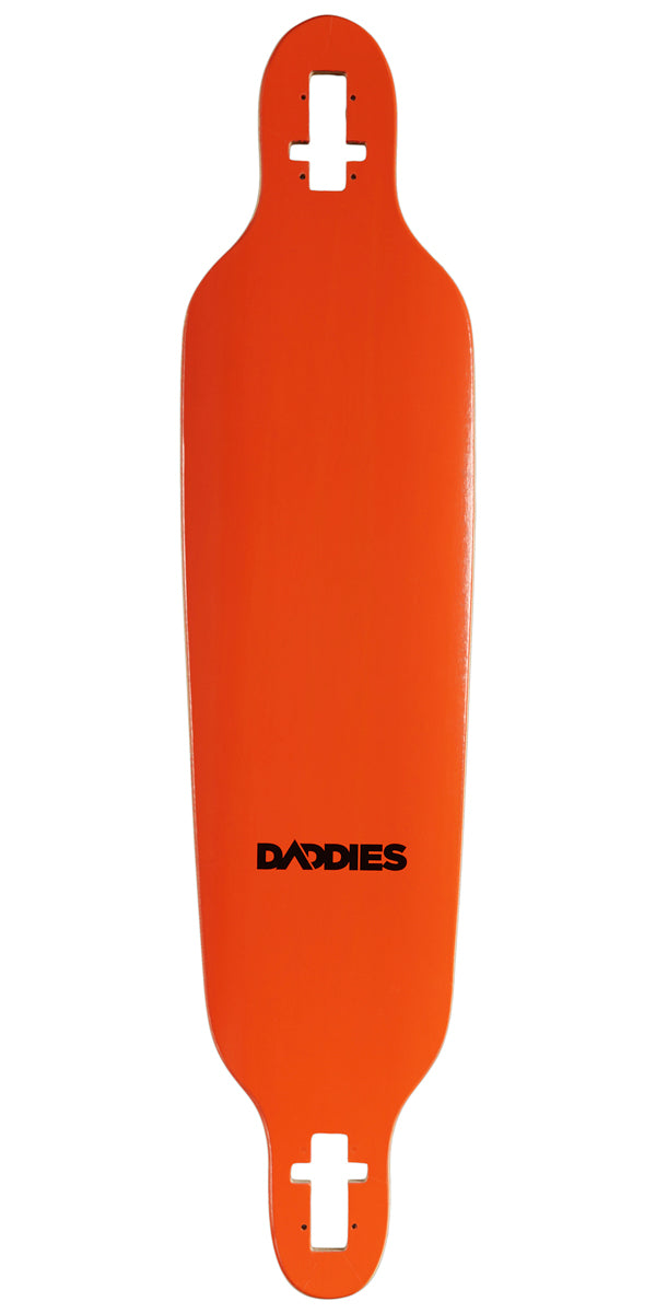 Daddies Logo Drop-Thru Longboard Deck - Orange