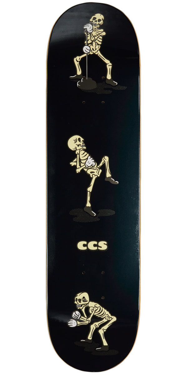 CCS Vine Skeleton Mini Skateboard Deck - Black - 7.50