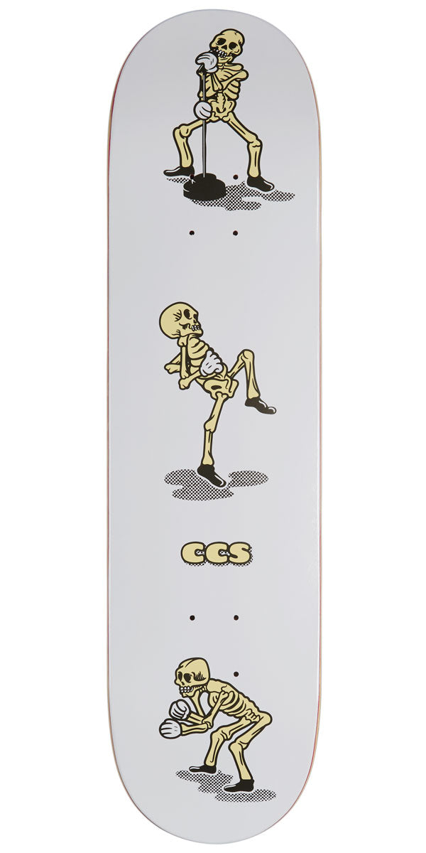 CCS Vine Skeleton Mini Skateboard Deck - White - 7.50