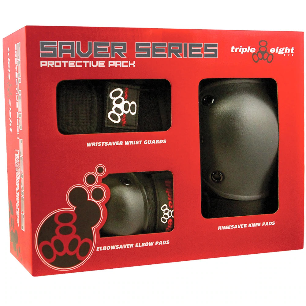 Triple Eight Saver Series High Impact 3 Pack of Pads - Black – Daddies ...