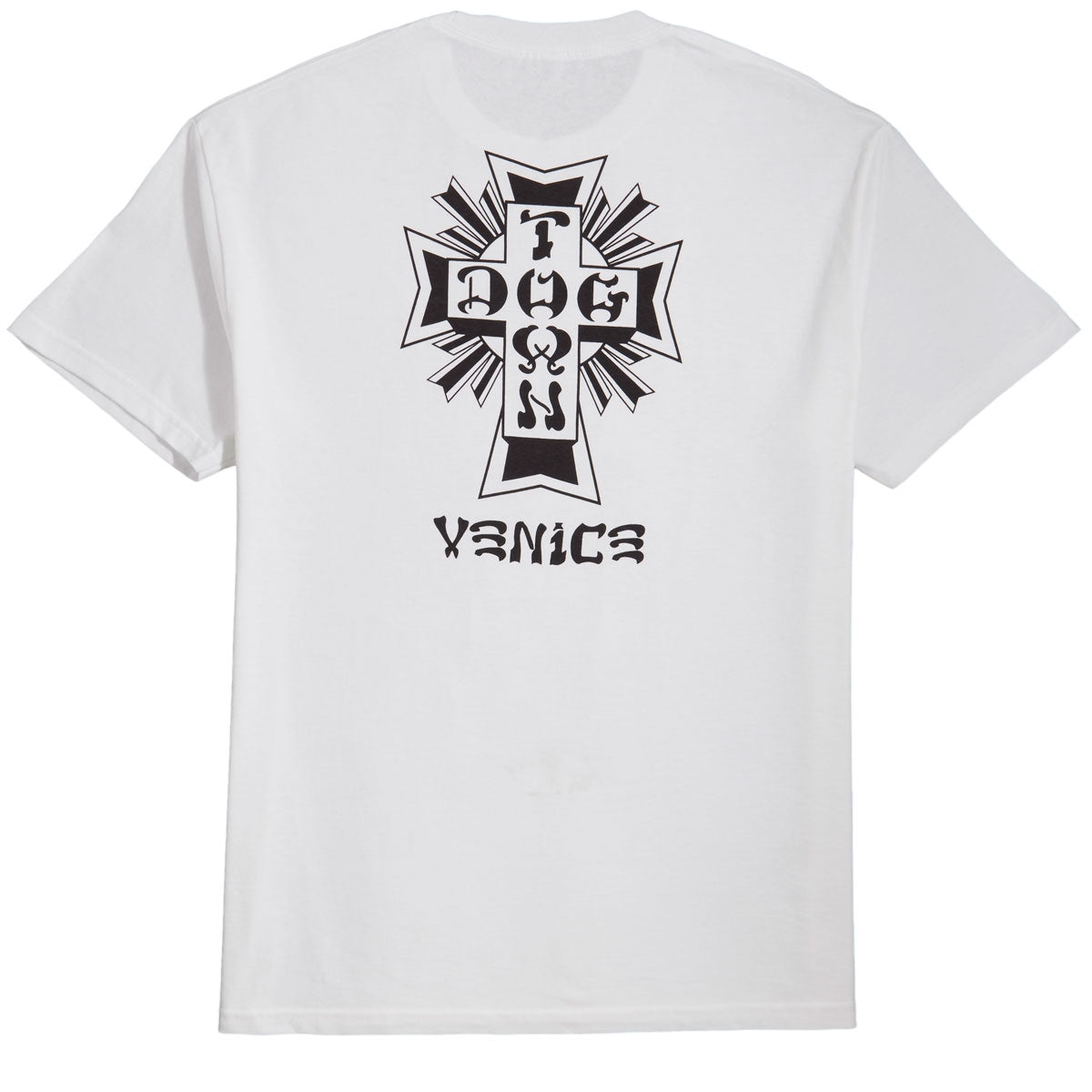 Dogtown Cross Logo Venice T-Shirt - White/Black image 1