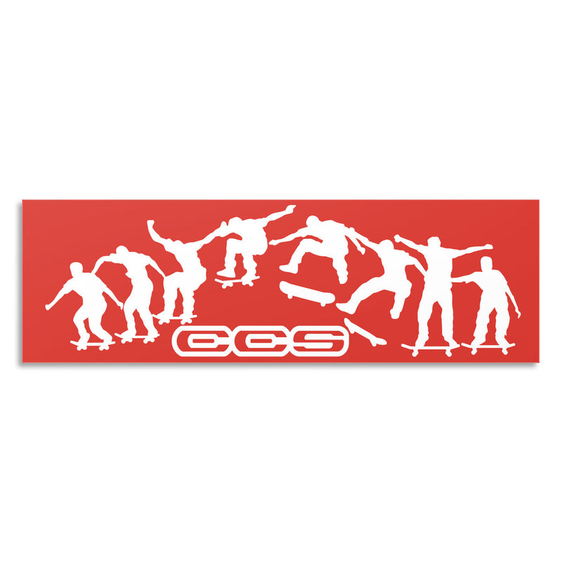 CCS Kickflip Sticker - Red/White