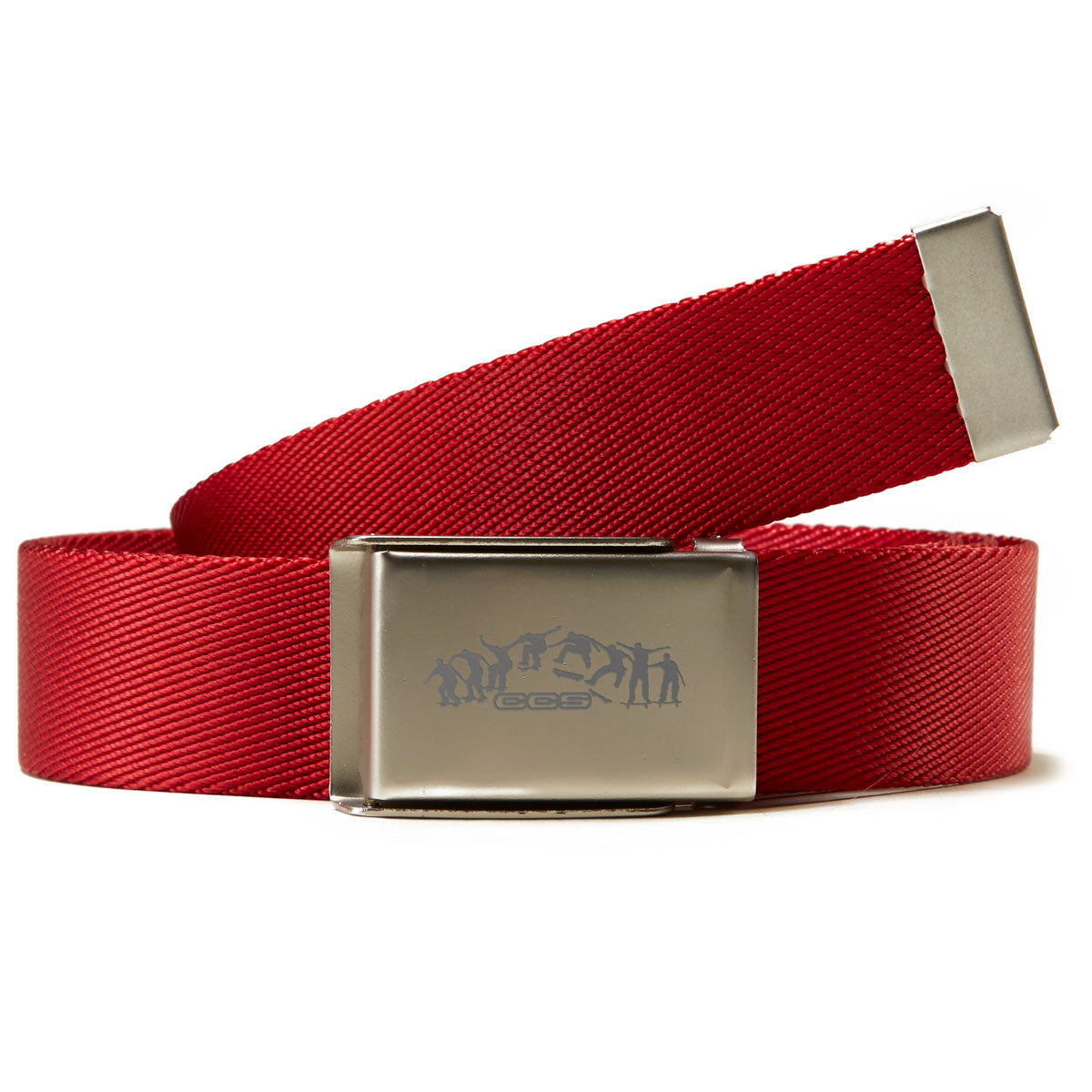 CCS Silver Kickflip Buckle Belt - Red image 1