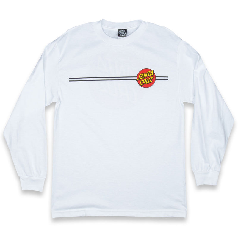 Santa Cruz Classic Dot Long Sleeve T-Shirt - White