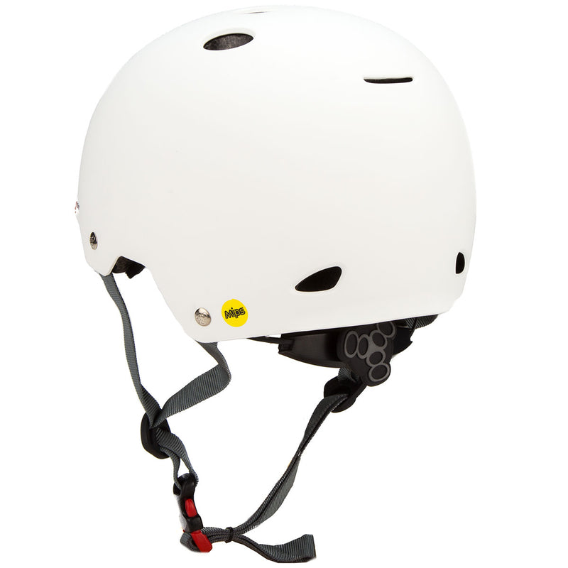 Triple Eight Gotham Dual Certified with MIPS Skateboard Helmet - White